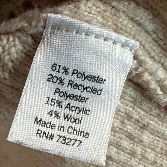 Croft & Barrow Beige Pointelle Knit Button Front Cardigan Sweater Womens 3X - Picture 6 of 10